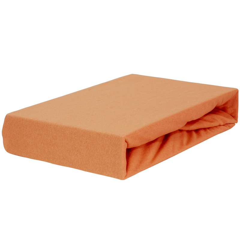 Prześcieradło jersey z gumką rude 160x200