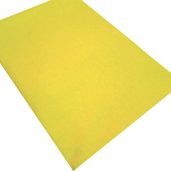 Prześcieradło bawełniane bez gumki Żółte 160x200