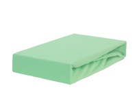 Prześcieradło jersey z gumką jasno zielone 80x160