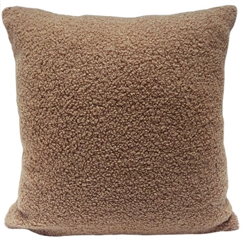 Poszewka Boucle Bukle Baranek brązowa 45x45