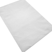 Prześcieradło bawełniane bez gumki Jasnoszare 160x220