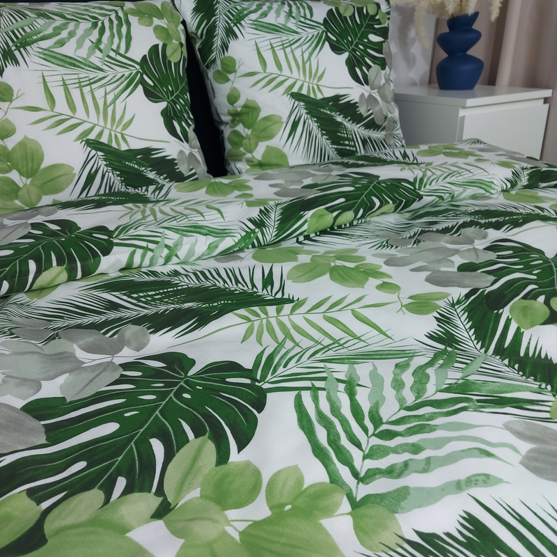 Pościel bawełniana Liście monstery areca 220x200