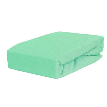 Prześcieradło frotte z gumką jasno zielone 80x180