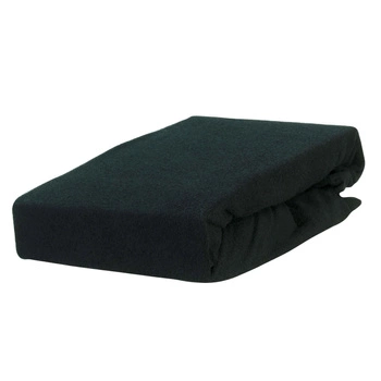 Prześcieradło frotte z gumką czarne 70x140