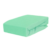 Prześcieradło frotte z gumką jasno zielone 70x140