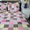 Pościel z kory Patchwork różowy 140x200