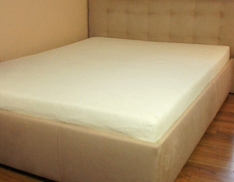 Prześcieradło frotte z gumką ecru 160x200