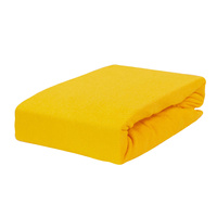 Prześcieradło frotte z gumką żółte 90x200