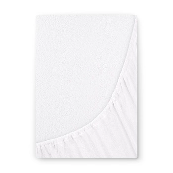 Prześcieradło frotte z gumką białe 180x200