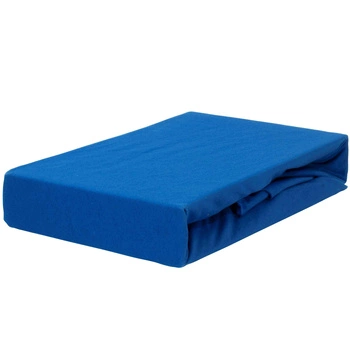 Prześcieradło jersey z gumką kobaltowe 70x140